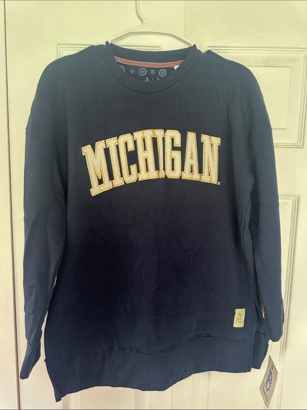 Pressbox by Royce Apparel Navy Michigan Crewneck Sweatshirt